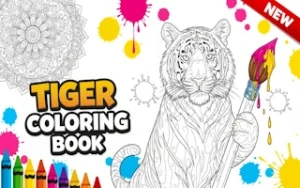Tiger Coloring Book - Play Free Best coloring Online Game on JangoGames.com