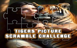 Tigers Picture Scramble Challenge - Play Free Best jigsaw-puzzles Online Game on JangoGames.com