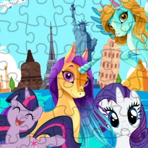 Unicorns Travel The World Puzzle - Play Free Best Puzzle Online Game on JangoGames.com