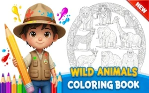 Wild Animals Coloring Book - Play Free Best coloring Online Game on JangoGames.com